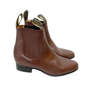 Dos De Oro Leather Western Cowboy Chelsea Boots in Burgundy Made in Mexico Men’s